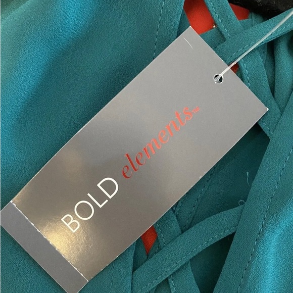 Emerald Green Blouse New with tags Large - Picture 3 of 3